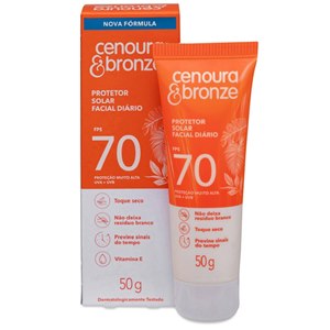 Protetor Solar Facial Diário Cenoura & Bronze Fps 70 50G